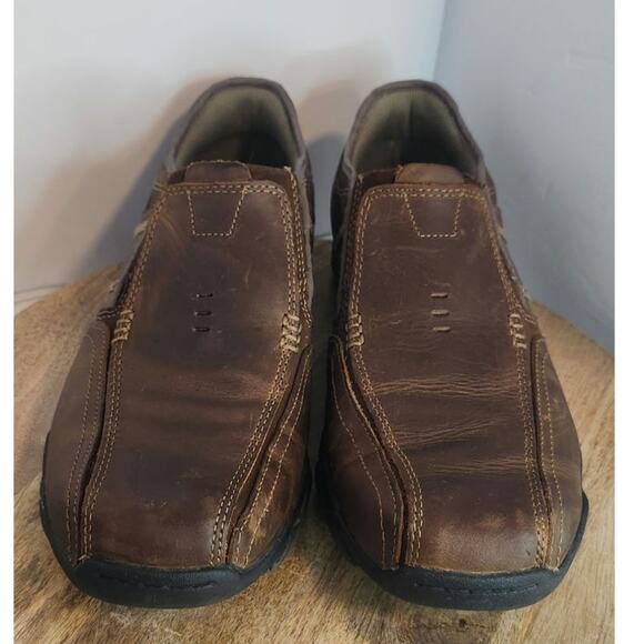Men's Leather Loafer Brown Skecher's 11.5 - Picture 1 of 8